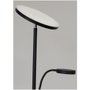 Cristalrecord Lampe de pied LED Dencel noire, 30+6 W, dimmable