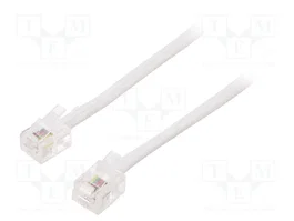 GEMBIRD Câble téléphonique RJ11 plat 10m blanc