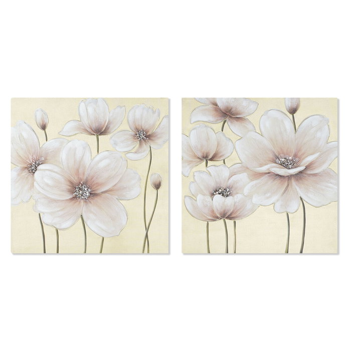 Home ESPRIT Toile Bois MDF Imprimé Coquelicot Shabby Chic Home ESPRIT Toile Bois MDF Imprimé Coquelicot Shabby Chic