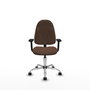 PIQUERAS Y CRESPO Chaise de bureau Algarra, tissu marron foncé, base chromée