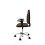 PIQUERAS Y CRESPO Chaise de bureau Algarra, tissu marron foncé, base chromée