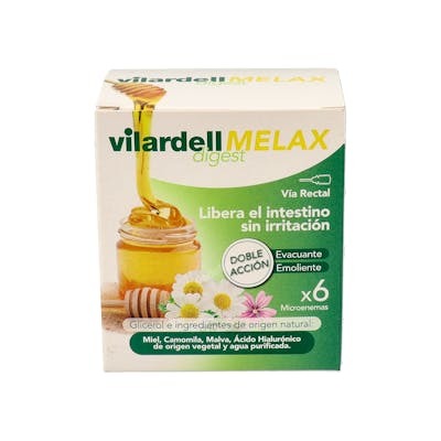 Vilardell Digest Melax - 6 Micro-lavements laxatifs de 9 g - Soulagement de la constipation Vilardell Digest Melax - 6 Micro-lavements laxatifs de 9 g - Soulagement de la constipation