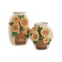 Home ESPRIT Vase Shabby Chic Jaune Beige Céramique 26 x 26 x 34 cm