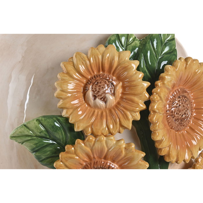 Home ESPRIT Vase Shabby Chic Jaune Beige Céramique 26 x 26 x 34 cm