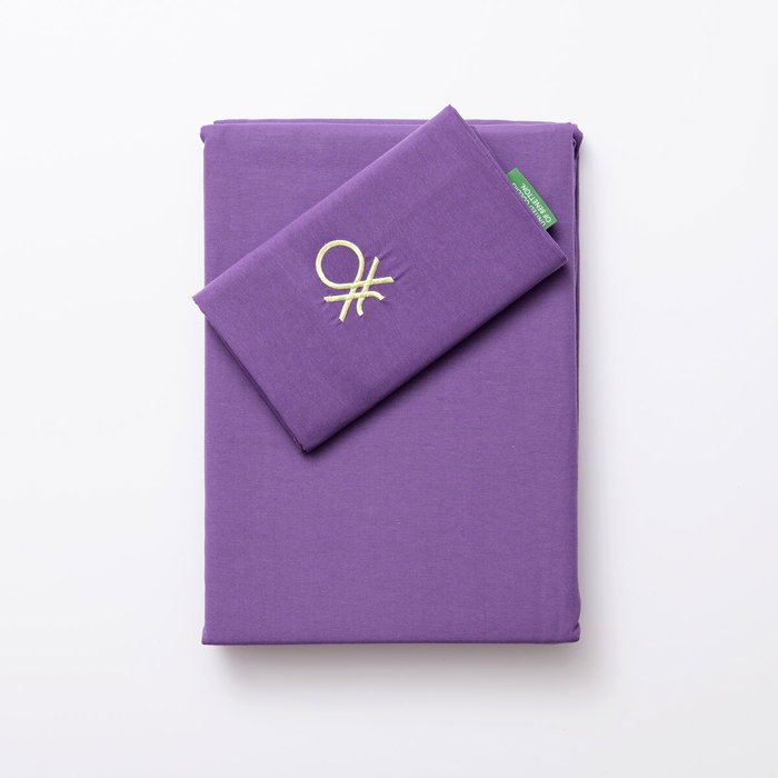 Parure de couette Benetton Rainbow Vert Violet 63 x 63 cm 2 Pièces