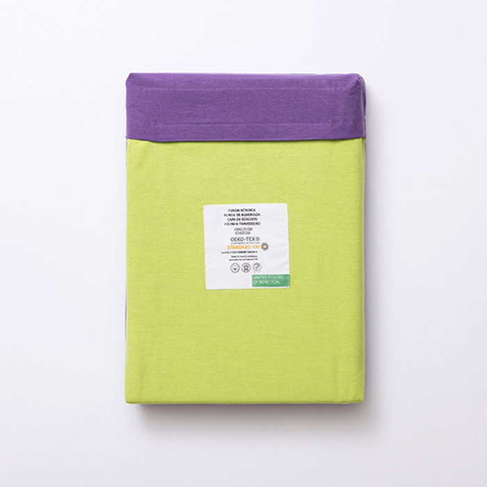 Parure de couette Benetton Rainbow Vert Violet 63 x 63 cm 2 Pièces