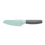 Leo 3950107 Couteau de cuisine pour légumes vert avec éplucheur, 11 cm, lame antiadhésive, manche ergonomique et gaine de protection