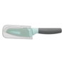 Leo 3950107 Couteau de cuisine pour légumes vert avec éplucheur, 11 cm, lame antiadhésive, manche ergonomique et gaine de protection