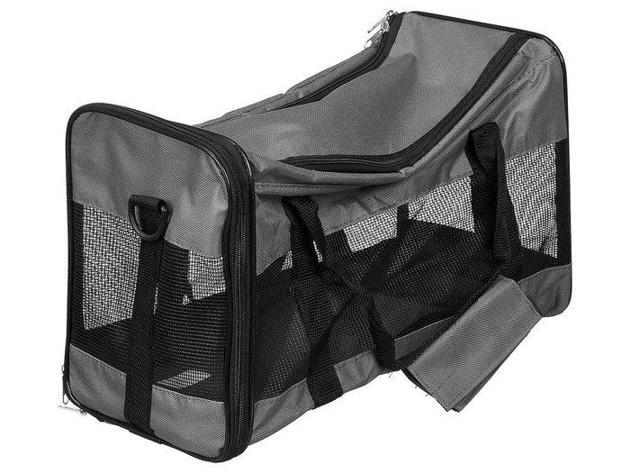 Mascow Transportin en tissu gris pour animaux de compagnie voyage 42 x 25 x 20 cm (Set de 6)