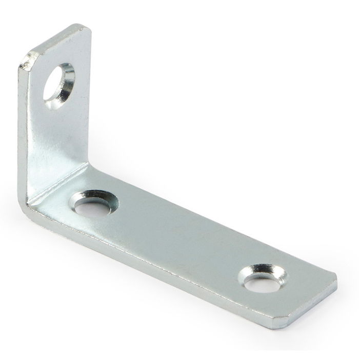 HERRAJES ALK Angle de renfort Lester 50x27x15mm Fer zingué à bouts arrondis HERRAJES ALK Angle de renfort Lester 50x27x15mm Fer zingué à bouts arrondis