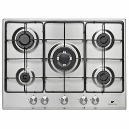 Continental Edison Table de cuisson au gaz 5 foyers avec triple couronne inox