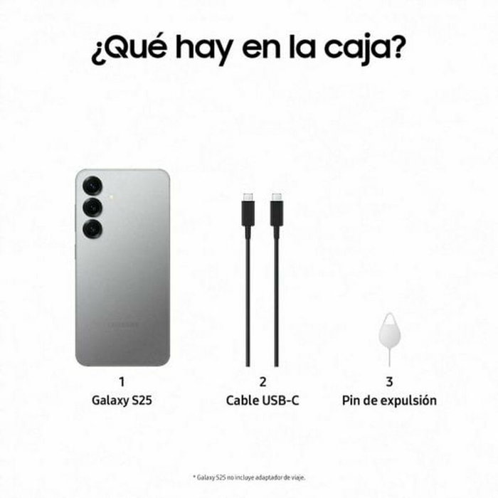 Smartphone Samsung GALAXY S25 6,2" Qualcomm Snapdragon 8 Elite 12 GB RAM 128 GB Gris Argenté