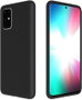 eSTUFF Coque silicone protectrice pour Samsung Galaxy S20+ 5G MADRID - Effet soyeux avec doublure microfibre - Noir