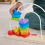 Fisher-Price Abaque en Bois Éducatif, 21 Perles de Couleurs et Formes, Jouet pour Apprendre à Compter et Motricité Fine, Dès 3 Ans - Réf. Jfg15