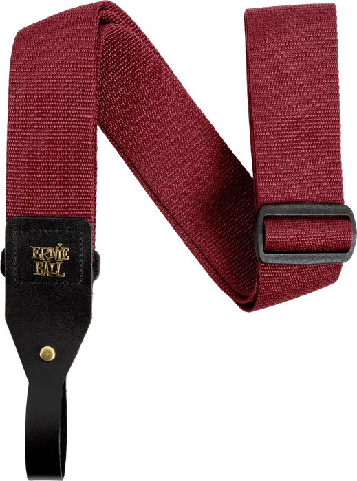 Ernieball Sangle pour Guitare/Basse Polypro Bordeaux