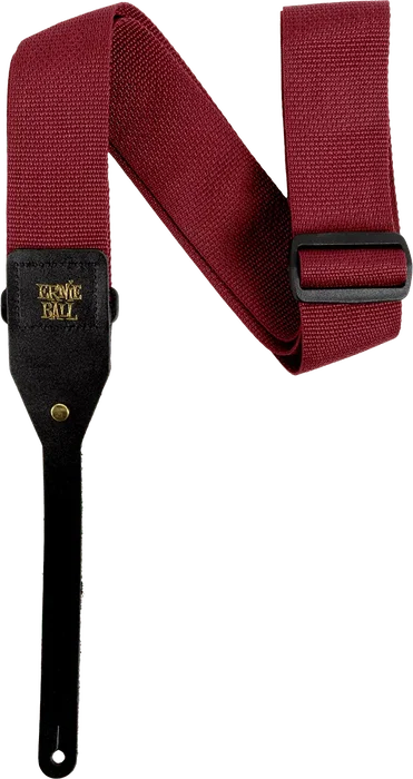 Ernieball Sangle pour Guitare/Basse Polypro Bordeaux