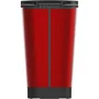KIS Poubelle à Pédale Chic Bin Style 42,5 L Rouge - Polypropylène - Bague de Maintien, Joint Anti-Odeur, Pédale Rétractable, Tringlerie Métal