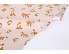 Dailylike Tissu en coton Oxford Winter Fox Animaux 1,10m x 3m