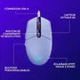 Logitech G G203 Souris gamer filaire USB LIGHTSYNC RGB couleur lilas