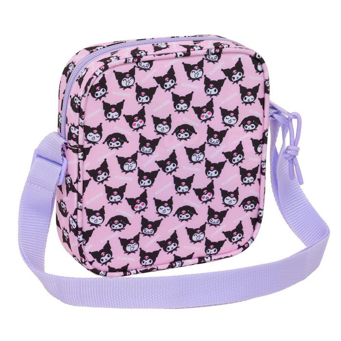 SAFTA Bandoulière Kuromi Hello Kitty Sac à bandoulière ajustable Taille 16x18x4cm