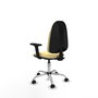 PIQUERAS Y CRESPO Chaise de bureau Algarra, similicuir crème, accoudoirs 2D