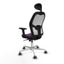 Piqueras y Crespo Chaise de Bureau 2D086G1 Violet avec Appui-tête