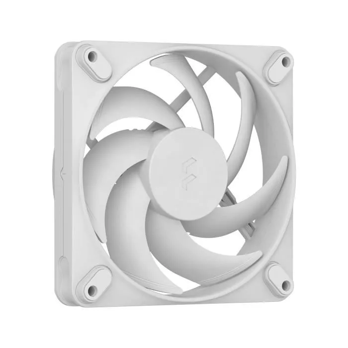 Fractal Design Momentum 12 Ventilateur PC Blanc, Roulement Dynamique Fluide FDB, Contrôle PWM, Réduction du Bruit, 120 mm