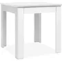 Oslo - Table rectangulaire pour 4 personnes avec tiroir, 80 x 77 x 80 cm, blanc, fabriquée en Union Européenne