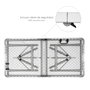 SATURNIA Table Pliante Rectangulaire HDPE Blanc 122x61x74 cm