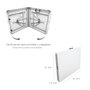 SATURNIA Table Pliante Rectangulaire HDPE Blanc 122x61x74 cm