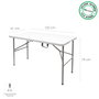 SATURNIA Table Pliante Rectangulaire HDPE Blanc 122x61x74 cm