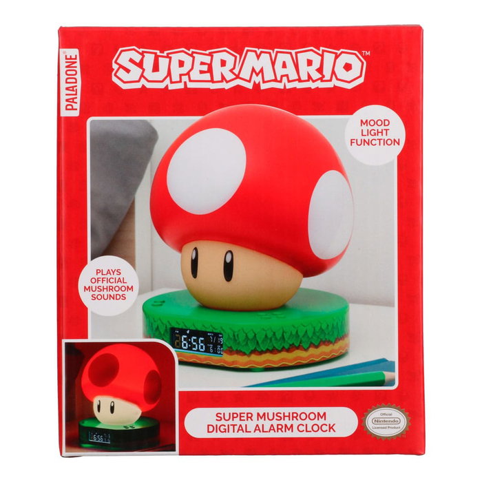 Paladone Réveil Lumineux Super Mushroom Super Mario Bros Paladone Réveil Lumineux Super Mushroom Super Mario Bros