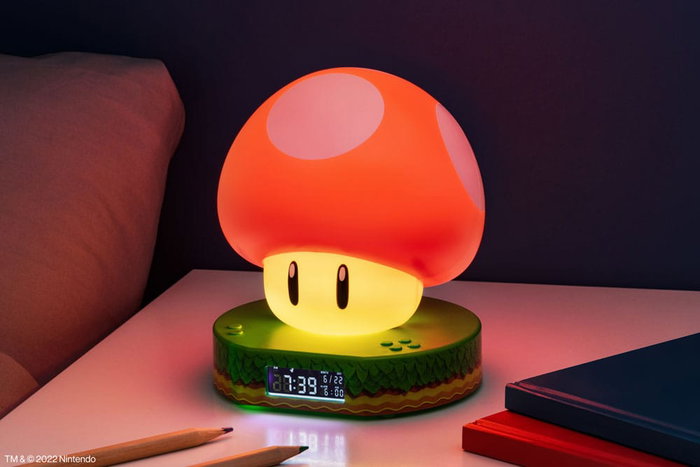Paladone Réveil Lumineux Super Mushroom Super Mario Bros Paladone Réveil Lumineux Super Mushroom Super Mario Bros