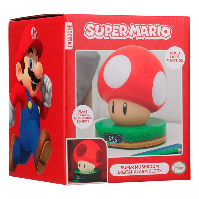 Paladone Réveil Lumineux Super Mushroom Super Mario Bros Paladone Réveil Lumineux Super Mushroom Super Mario Bros