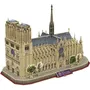 Explora - Puzzle 3D Notre-Dame de Paris - Jeu de construction éducatif - 128 pièces - Dès 8 ans - 35 cm - Livret National Geographic