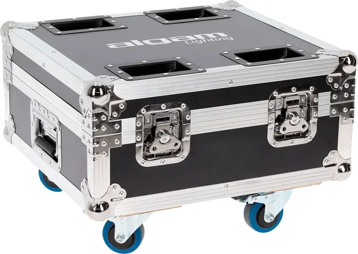 ALGAMLIGHT Flight Case avec chargeur pour 6 Event Par 412 HEX IP, en bois et mousse, 4 roues, 2 poignées