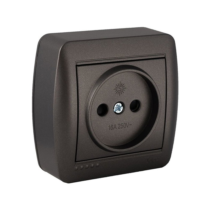 Socle de prise Solera Mural Graphite 16 A 250 V Socle de prise Solera Mural Graphite 16 A 250 V