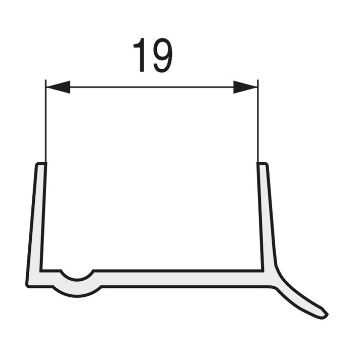 HERRAJES ALK SP19 - Protector de Zócalo Antihumedad Transparente en PVC - Perfil de 19 mm x 3,60 m pour zócalos de madera (Set de 10) HERRAJES ALK SP19 - Protector de Zócalo Antihumedad Transparente en PVC - Perfil de 19 mm x 3,60 m pour zócalos de madera (Set de 10)