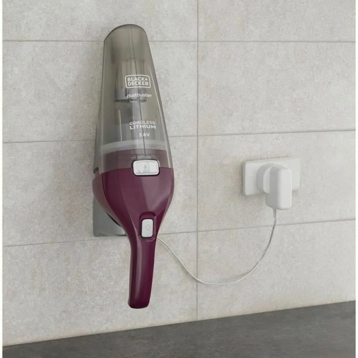 Black + Decker NVC115W-QW Aspirateur à main sans fil Bordeaux, 8 Air Watts, 3,6V 1,5Ah Black + Decker NVC115W-QW Aspirateur à main sans fil Bordeaux, 8 Air Watts, 3,6V 1,5Ah