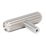 VIEFE Pomo Rille T 55X38 en Aluminium pour Meuble - Moderne - Finitions: Effet Inox, Noir Brossé, Laiton Foncé Brossé