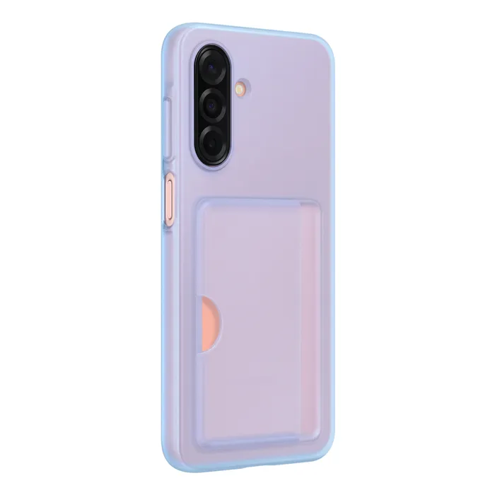 Samsung Galaxy A26 Coque de protection arrière avec emplacement pour cartes, bleue, en plastique, pour Galaxy A26 5G - Protection complète des ports et boutons