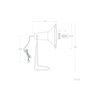 Lampe de table Abha Flexo avec abat-jour orientable en acier SKD-T1014 pour ambiance nordique