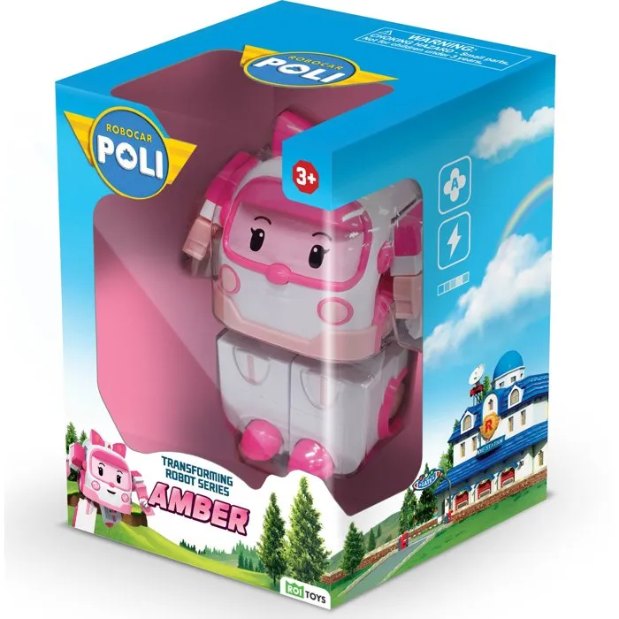Silverlit Ambre Robocar Poli - Figurine Robot 10 cm Transformable