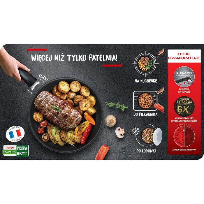 Tefal Poêle L7637732 Noir Aluminium Tefal Poêle L7637732 Noir Aluminium