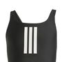 Maillot de Bain Fille Adidas 3 Bandas Mid Suit Gy Noir 42,5