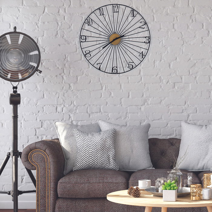Home Deco Factory Horloge Murale en Métal 50 cm