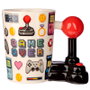 PUCKATOR Tasse à anse 3D, design joystick pixel 'Game Over', décoration jeu vidéo rétro, 11x14.5x8.5 cm