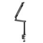 Phoenix ErgoFlex Braze articulé pour microphone, perfil bajo, métal, gestion de câbles intégrée, montage sur bureau