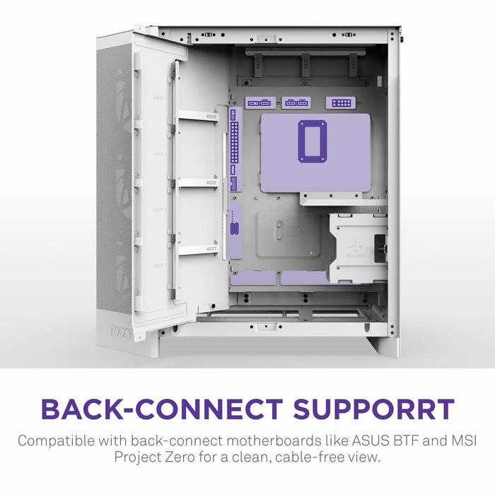 NZXT H9 Flow RGB - Boîtier Moyen-tour - Blanc