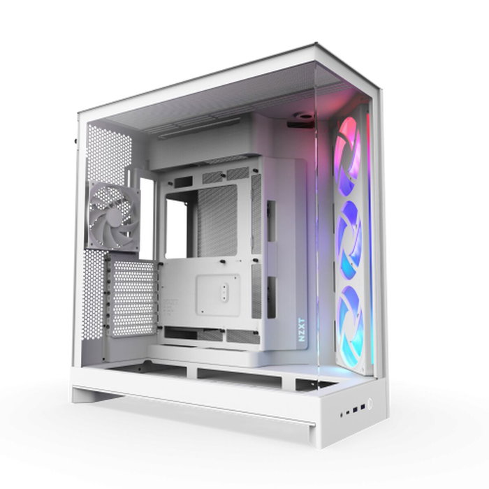 NZXT H9 Flow RGB - Boîtier Moyen-tour - Blanc